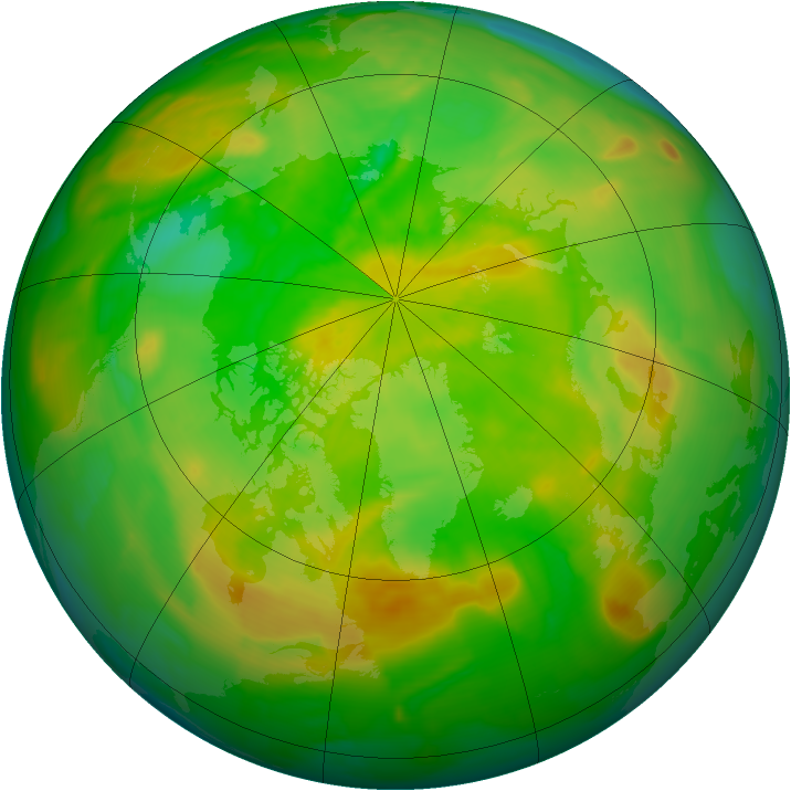 Arctic ozone map for 17 June 2013
